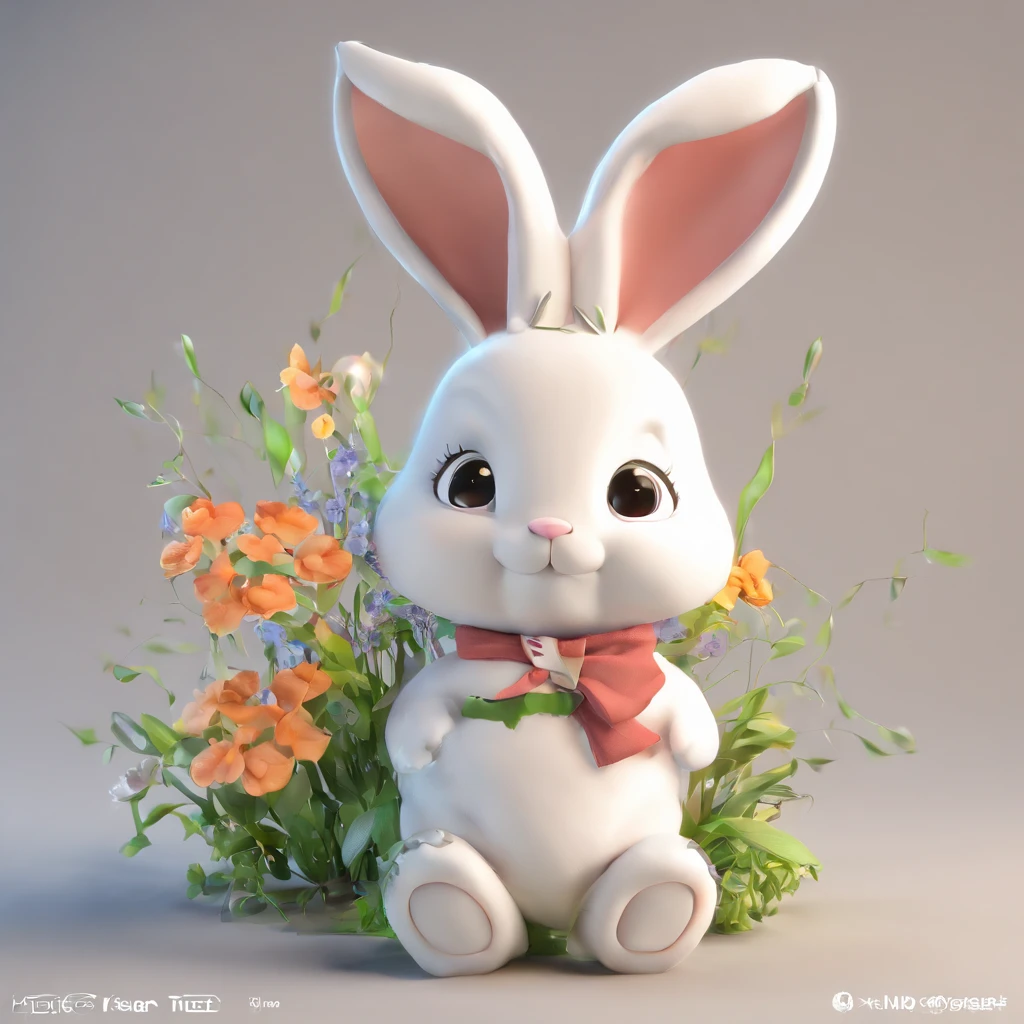 1 pcs,Cartoon Bunny，white colors，Buckle feet
