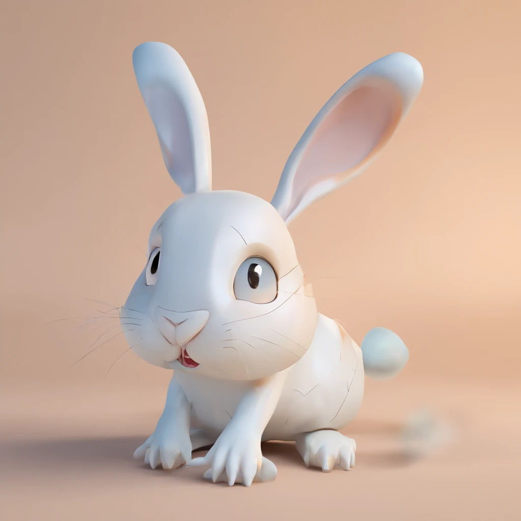 1 rabbit,white colors,Picking toes
