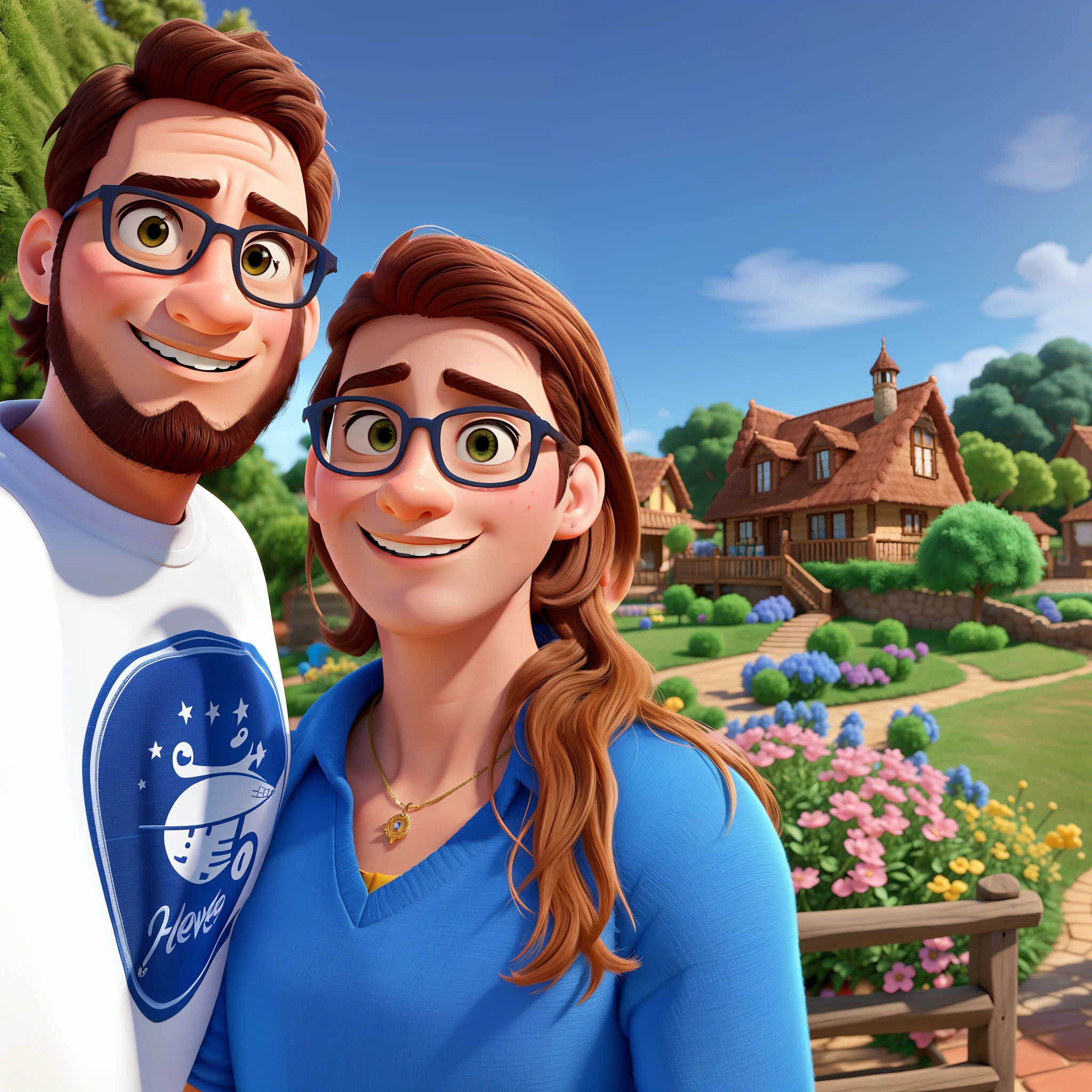 Casa jovem de ferias na europa, estilo poster disney pixar, maxima qualidade