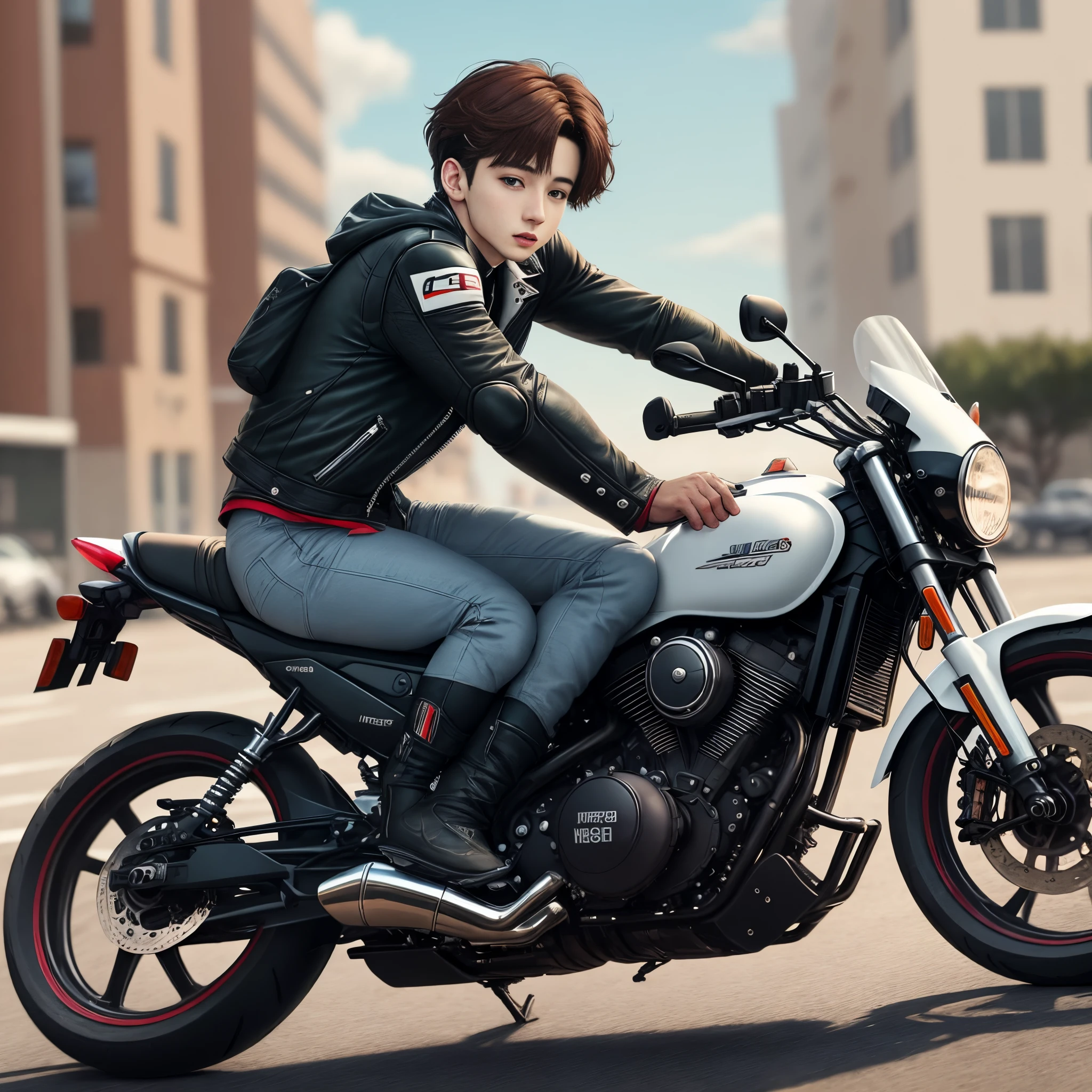 Jungkook en moto