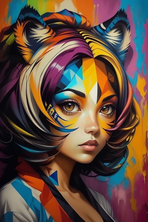 (Tigre), Eduardo Kobra padding ,wall PORTRAIT geometric multidimensional, art, chibi,
yang08k, beautiful, colorful,
masterpieces, top quality, best quality, official art, beautiful and aesthetic,