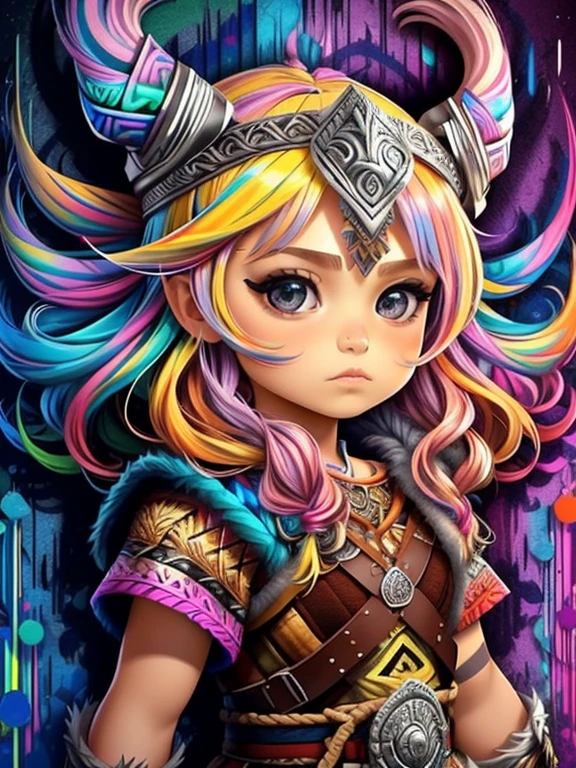 (Mulher usando roupa Viking ),(melhor pose),(best angle), (better expression), Eduardo Kobra acolchoamento ,multidimensional geometric wall PORTRAIT, arte, Chibi,
Yang08k, lindo, Colouring,
Primary works, qualidade superior, melhor qualidade, Arte Oficial, Beautiful and Aesthetic, pelos coloridos,