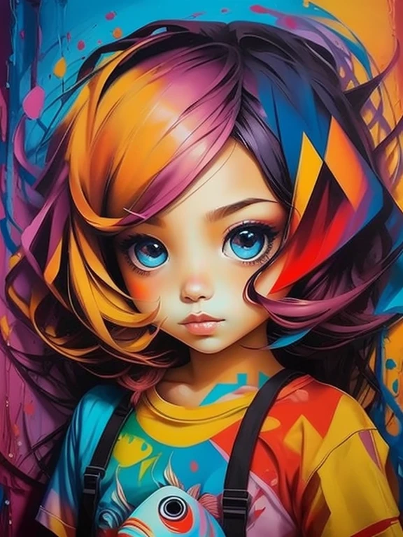 (fish), Eduardo Kobra padding ,wall PORTRAIT geometric multidimensional, art, chibi,
yang08k, beautiful, colorful,
masterpieces, top quality, best quality, official art, beautiful and aesthetic,