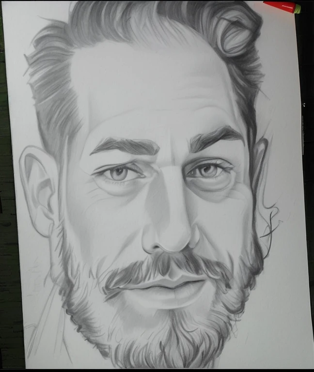 desenho de um homem com barba , caricatura!!!, Estilo de caricatura, professional sketch, caricatural, caricatura, pencil drawing of mkbhd, Potrait, desenho dos desenhos animados, retrato!!!!!!, retrato dos desenhos animados, realistic sketch, caricaturista, ((retrato)), sombreamento!!!, artist sketch, artistic drawing, sketched, quick sketch, pencil draw