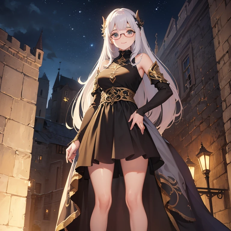 Anime girl with long blonde hair and black costume posing in the forest, anime girl in a black dress, blonde hair princess, long hair blonde anime girl, anime rush john 8k forest, in a dress, fateful anime style/stay night, Castlevania Witch, Princess of Darkness, High quality anime art style, Created at Anime Artist Studio