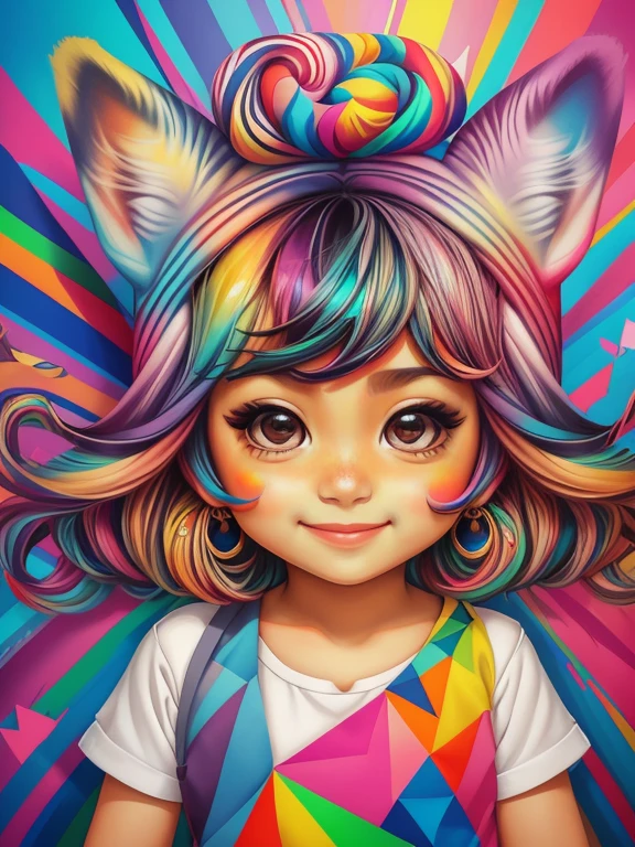 (Lulu of Pumerania ),(happy)),(2ear)), Eduardo Kobra padding ,wall PORTRAIT geometric multidimensional, art, chibi,
yang08k, beautiful, colorful,
masterpieces, top quality, best quality, official art, beautiful and aesthetic,