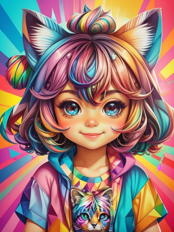 (Lulu of Pumerania ),(happy)),(2ear)), Eduardo Kobra padding ,wall PORTRAIT geometric multidimensional, art, chibi,
yang08k, beautiful, colorful,
masterpieces, top quality, best quality, official art, beautiful and aesthetic,