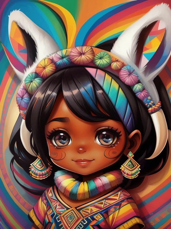 (Lulu da pumerania ),(feliz)),(2orelha)), Eduardo Kobra acolchoamento ,multidimensional geometric PORTRAIT wall, arte, chibi, pele negra,
yang08k, lindo, colorido,
obras-primas, qualidade superior, melhor qualidade, arte oficial, beautiful and aesthetic,
