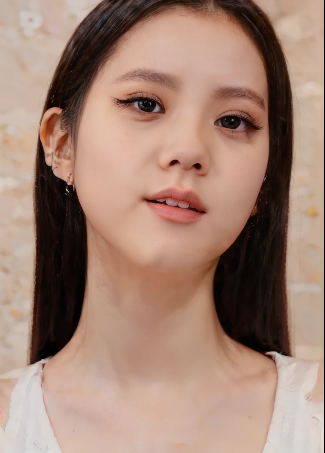 Jisoo from BLACKPINK face, fotorrealista, ultra hd, 8k.