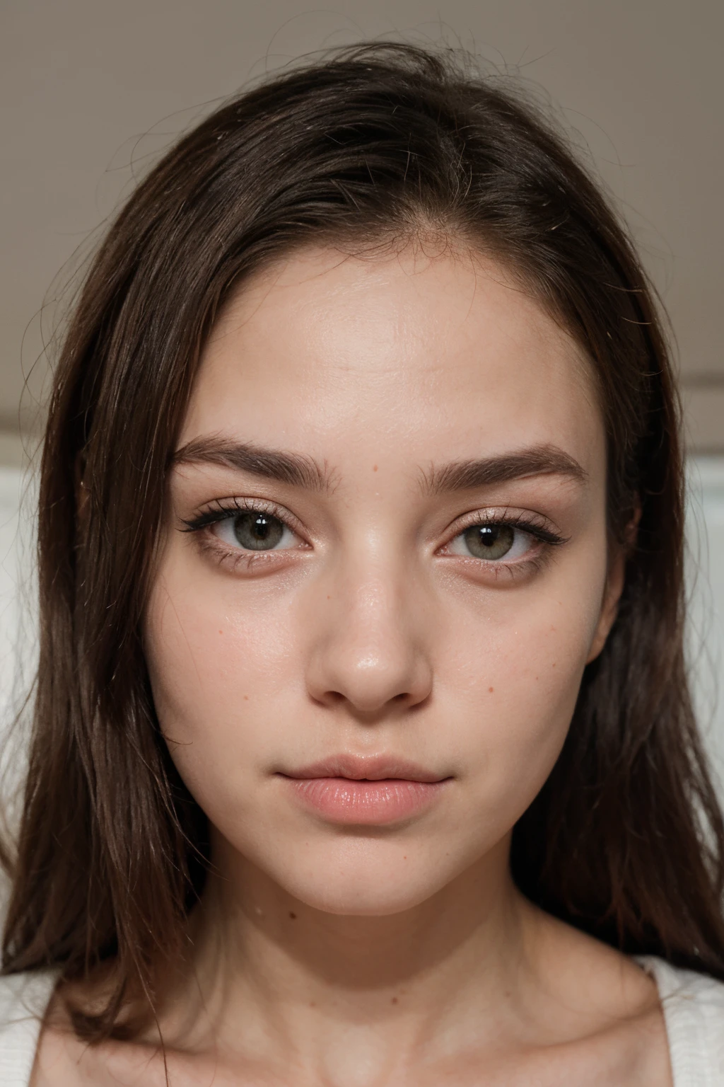((best quality)), ((master part)), (circunstanciado), rosto perfeito magem, foto realista, foto detalhada, sharp photo, foto perfeita, foto 8K, Melhor qualidade, ultra realista, foto realista, realistic vision, foto frontal do rosto, foto frontal, rosto feminino realista, uma garota, garota adolescente, rosto feminino adolescente, rosto delicado, rosto feminino, rosto detalhado, symmetrical face, rosto lindo, rosto perfeito, perfect facial features, olhos femininos, olhos detalhados, symmetric eyes, olhos lindos, olhos perfeitos, perfect eyelids, symmetrical eyelids, nariz feminino, nariz detalhado, symmetrical nose, nariz lindo, nariz perfeito, boca feminina, boca detalhada, symmetrical mouth, boca linda, boca perfeita, sem maquiagem
