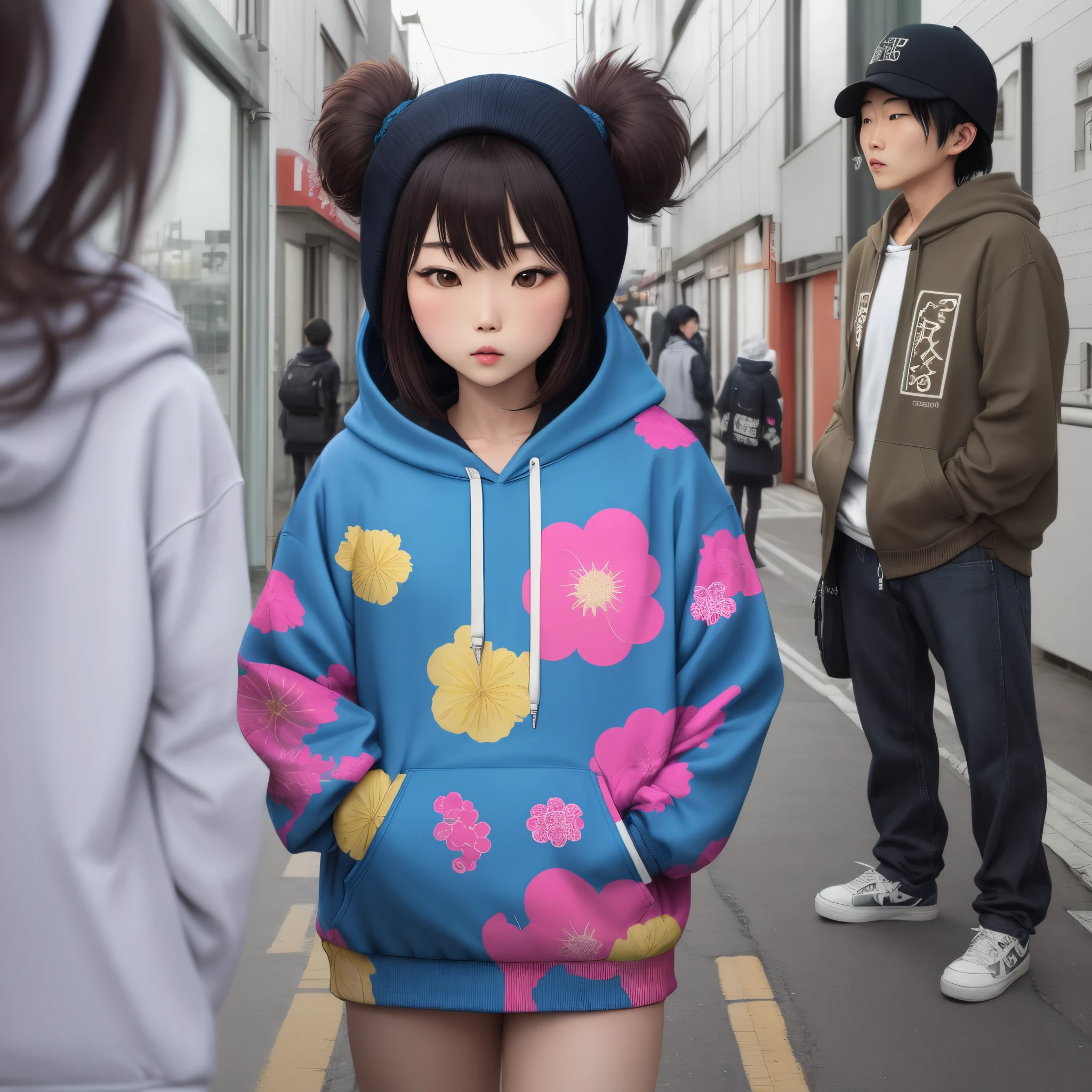 Japanese cool hoodie design aesthetic