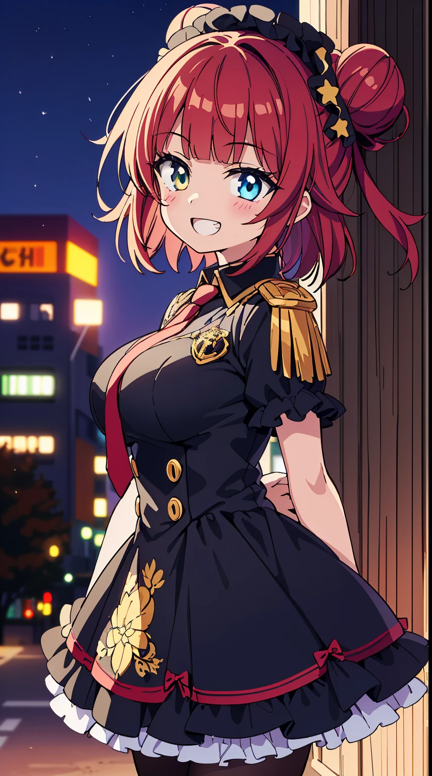 (Absurd realistic structure details),(High resolution complex and detailed text quality),(High-resolution microstructure、High poly 3 boobs boobs boobs boobs D rendering correction),Methods of geometry,Careful explanatory ???????, 
BREAK,


1 beautiful girl, (17 years old girl), 1 beautiful girl, (Cute:1.5), (Chibi: 0.8), (kawaii: 1.5), (Lori: 0.5), (17 years old girl), BREAK(Red hair, short-hair,2 hair buns,Blunt bangs:1.4),(:D,grin:1.3),{Heterochromia,pale blue eyes,pale green eyes, Eye Highlights,The first hyperfine stars:1.5},star eye silhouette,(long eyelashes, Double eyelids:1.2),(de pele branca),BREAK,Clear skin,Beautiful skin, ,(best quality face),(Top quality glowing eyes),(The best smile,:D:1.45), 

BREAK (Black and Gold theme:1.4), ((Gothic Lolita Dress, Black Military Top):1.3), (black ???????? with collar:1.4), (black multilayer skirt with red ruffles:1.4), (Black Peak Cap:1.4), ((Short sleeve, Bishop Sleeve):1.3), ((Gold epaulette, gold aiguilette):1.3), (Black Gloves:1.3), (double breasted dress:1.3), ((Lace, exquisite gold embroidery):1.2), (Dark brown pantyhose:1.3), (military boots with lace up:1.1),
BREAK (Red Theme:1.2), (Red tie:1.4), (red lines on dress:1.2),


BREAK,(Sunset), (There is a picture of a road made of electric wires and poles........, anime countryside landscape, Anime Background Art, Anime landscapes, very detailed illustration.", anime style cityscape, style of makoto shinkai, anime backgrounds, Anime landscapes, in the style of makoto shinkai, painted in anime painter studio:1.3),Waterfall,depth of fields,a closed mouth,(Osaka in Autumn:1.55), blush, bottles, (Look back:0.6), (Sexy Pose:1.2), (tilt head:1.1),   

BREAK, (Dynamic Angle,from the front side:1.2), wakame,wakame,wakame,


BREAK,(Blurry background:1.3),(absurderes, hight resolution, Super Detail Art),cel shading,Clear Color, Lonely optical effect, Beautiful pictures, Bright glow, mystic atmosphere,(Close-up of girl:1.1), (Bright glow, Light particle effect, light  leaks, Aerial effects:1.1), clean line drawings,Clear Color, Beautiful pictures,