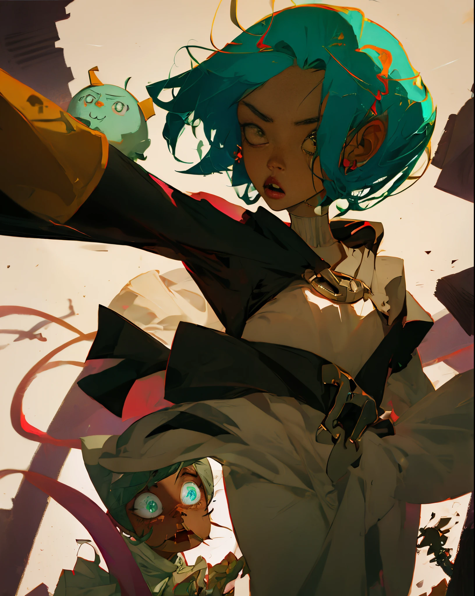 ((festival)), Outline Cool colors, ((Jump scares)), scribble, nightmare, Doll-like face, Manga style, rough sketch, Horror elements, (masterpiece), (High resolution), (Very delicate), (clear), Comic style illustration, (drawing style), Cool colors, (Horror elements), Japanese painting, whole body, phantom, angle, (snap shot), Bugaboo, that&#39;terrible, (Spooky), Japan sculpture, primitive art, old picture scroll style, old staging, Ancient mural style, crazy illustration, antique, Dark atmosphere, Flat Illustration, Crazy Smile, Spooky look, Characteristic hairstyle, creative accessories, Unique atmosphere、（Realistic human body structure）、Visual background white、
