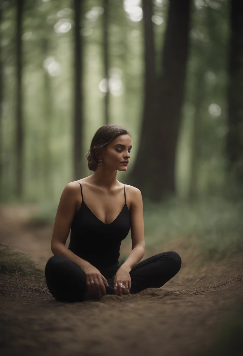 Meditation in forest