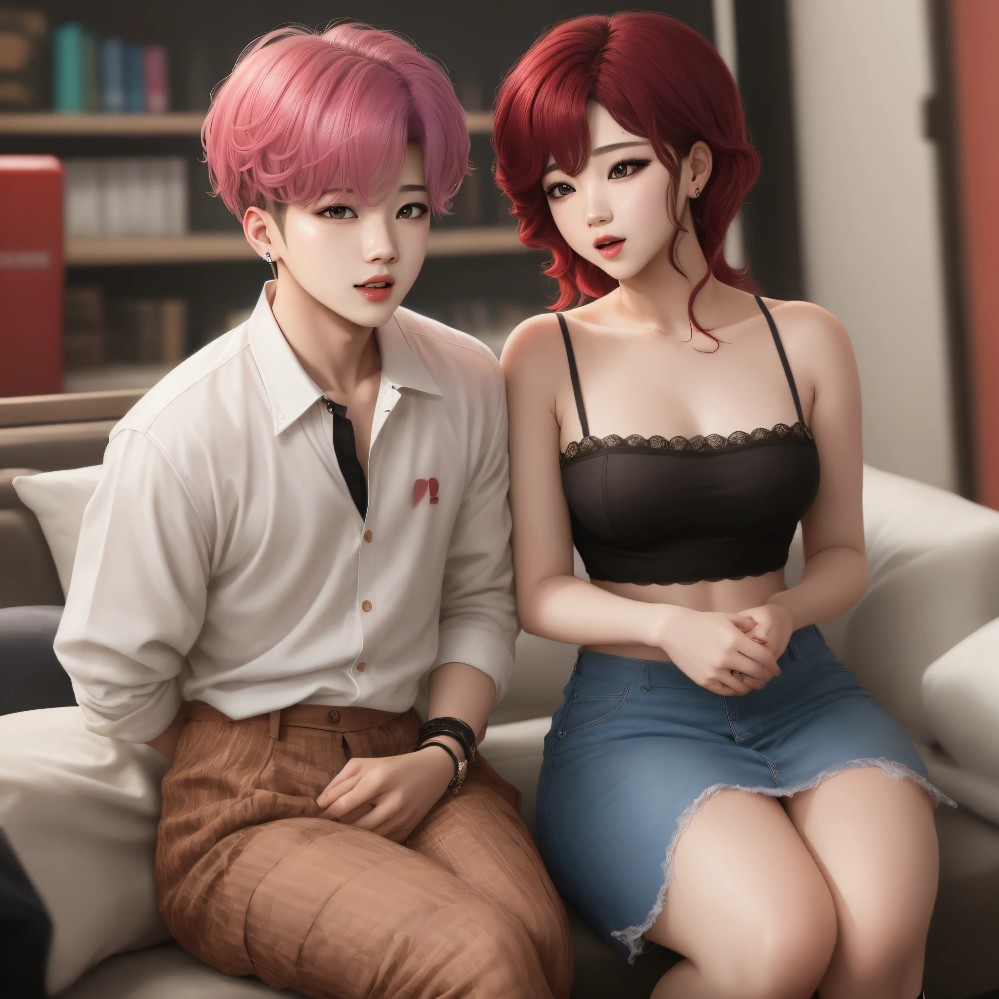 Jimin bts cabello rojo