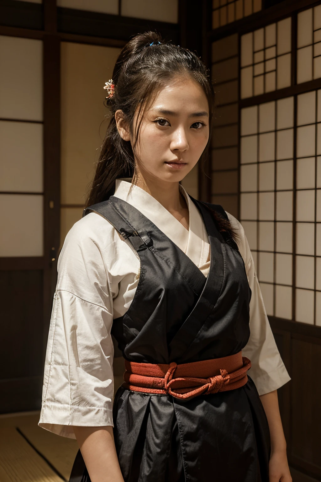 Woman tied up with rope, shibari, Japanese flower binding, shikamimi, Rope Bondage,