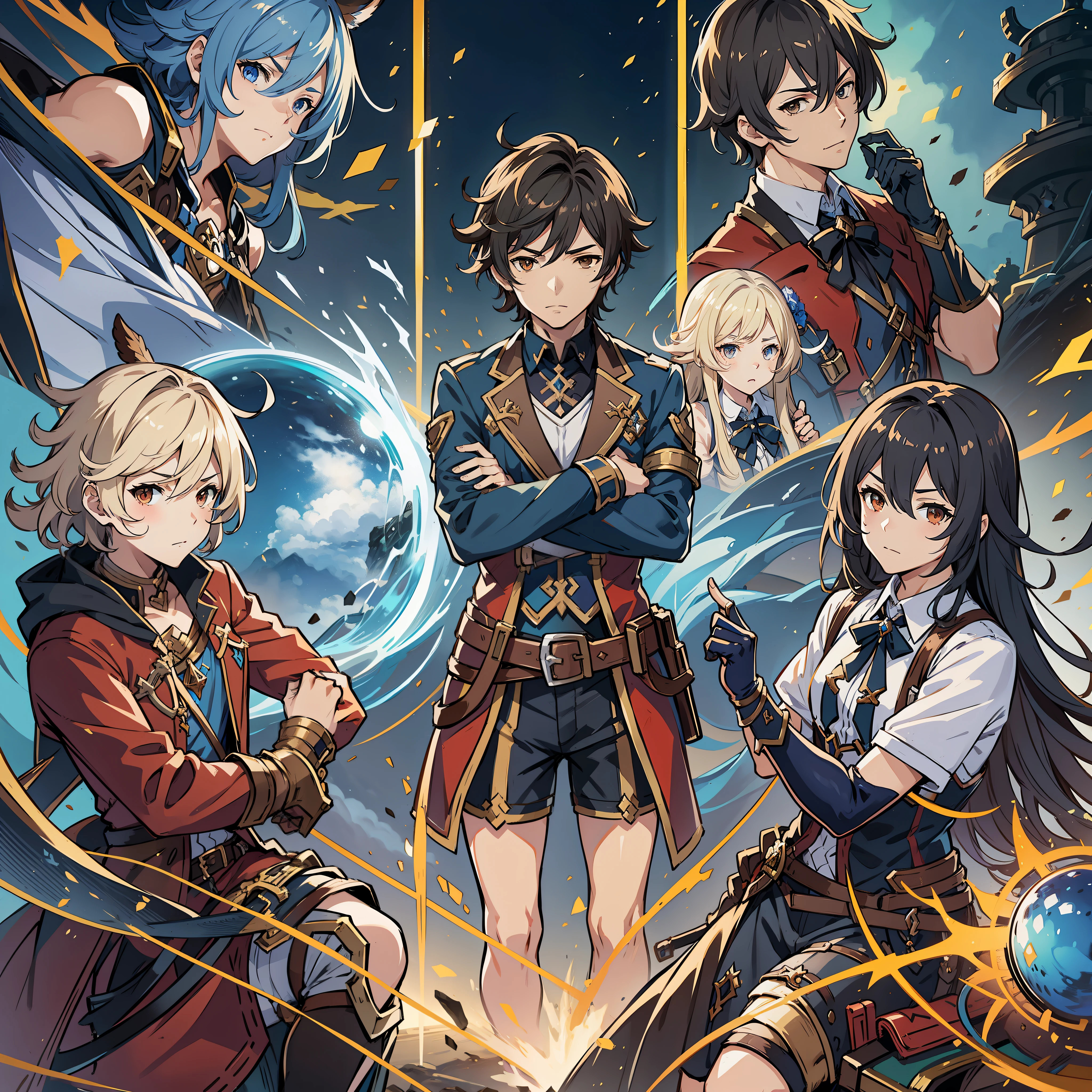 Granblue Fantasy Game Character Male Protagonist Gunshi Western 5 Heads Standing Picture Single Character 1