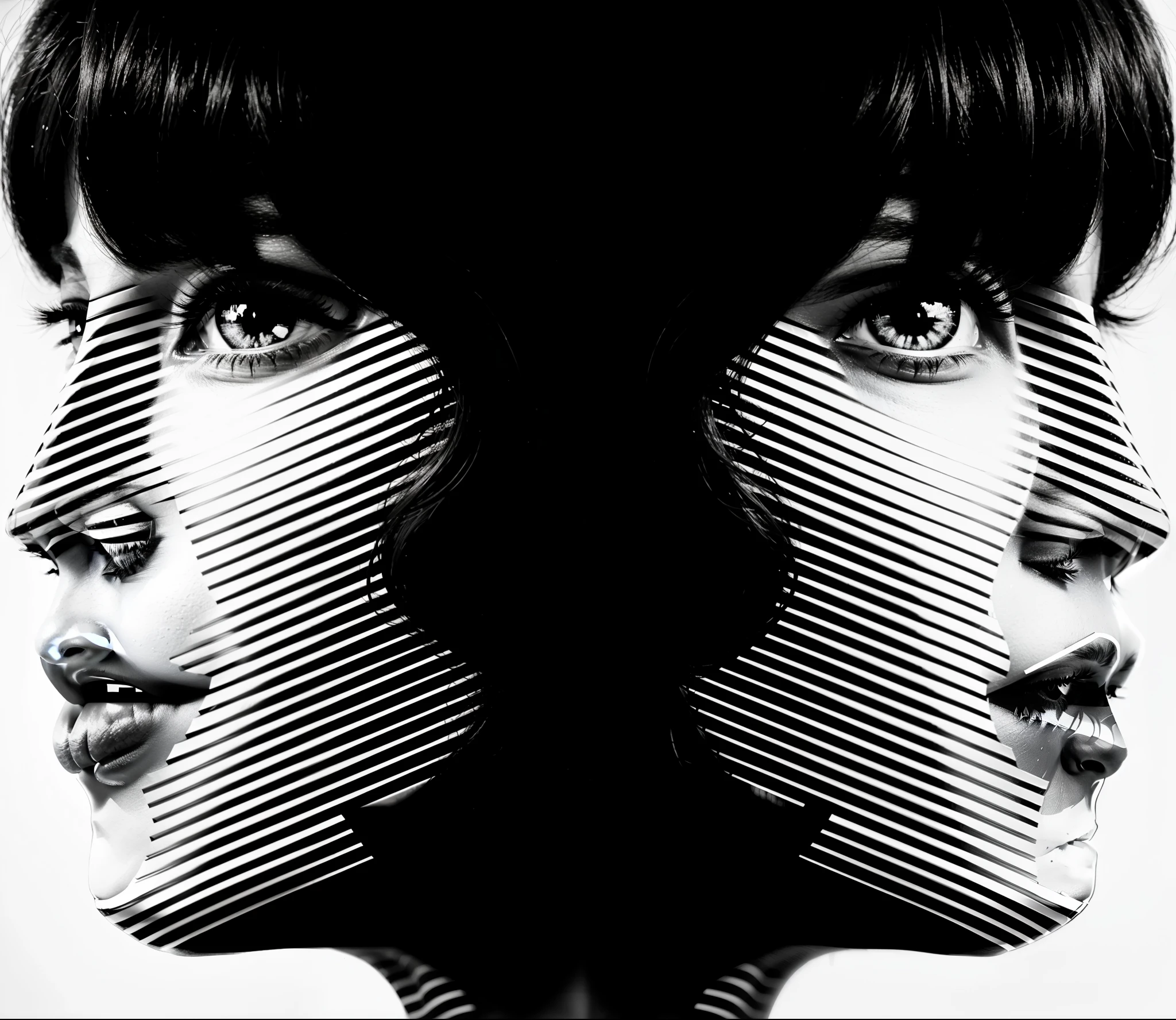 um close do rosto de uma mulher, symmetrical portrait of this woman, Symmetrical portrait of this woman 4K, Symmetrical portrait of this woman 4K, symmetrical portrait symmetrical, simetria!! Retrato de uma mulher, symmetrical centered portrait, portrait symetrical, Symmetrical portrait as if looking both ways at the same time, portrait symetrical, symmetrical illustration of a woman's face as if looking both ways at the same time, esquerda e direita, symmetrical face portrait.