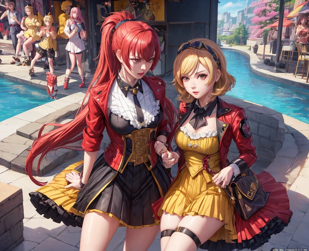 chica anime con el pelo rojo y una corbata posando para una foto, Personaje de King of Fighters, vanessa, protagonista femenina 👀 :8, Yayoi Kasuma, como personaje en Tekken, Arte oficial del personaje, Personaje del juego de lucha, Makoto Shinka, Render de abril, Anya de Spy X Family, Annie de League of Legends, Makoto