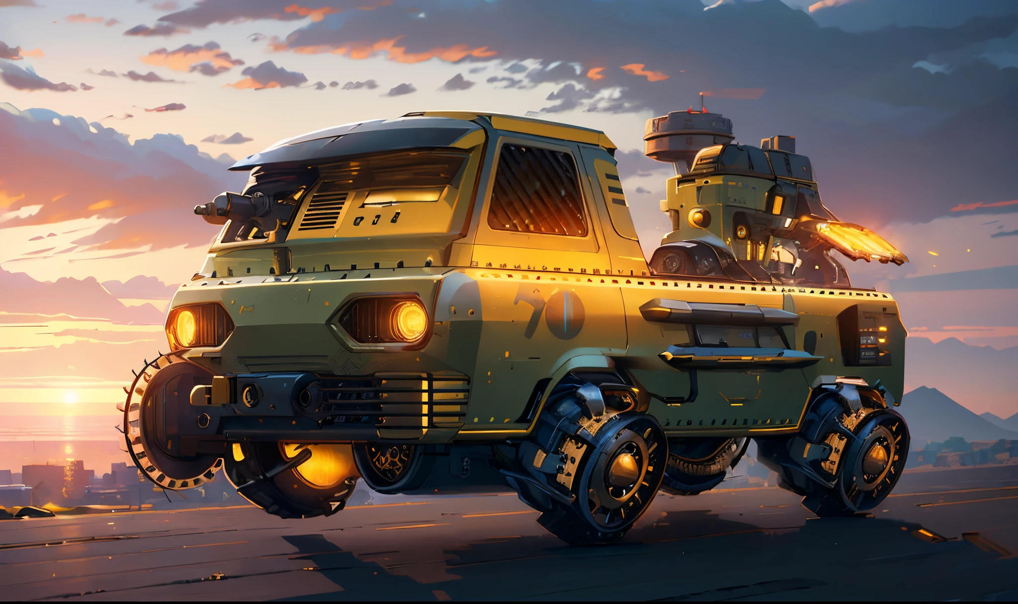 ((((military futuristic vehicule)))) steampunk beautiful. award winning photo, filmic cinematic still from the movie Gravedigger
photorealistic, photo, masterpiece, realistic, realism, photorealism, high contrast, photorealistic digital art trending on Artstation 8k HD high definition detailed realistic, detailed, skin texture, hyper detailed, armature, best quality, ultra high res, (photorealistic:1.4),, high resolution, detailed, raw photo, sharp re, by lee jeffries nikon d850 film stock photograph 4 kodak portra 400 camera f1.6 lens rich colors hyper realistic lifelike texture dramatic lighting unrealengine trending on artstation cinestill 800  (HR GIGER architecture) MYR large wheels. WestWorld
Solaria - a gleaming, golden metropolis ruled by powerful, benevolent beings.
in the warhammer universe
(sci-fi hover-Corvette) CAN-AM Maverick offroad hybrid
(forza livery:1.3)