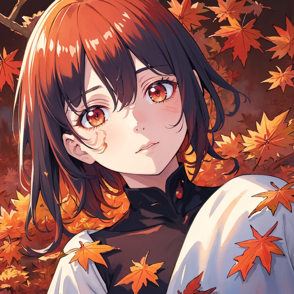 (best quality),(masterpiece:1.2), (colorful:0.9), (ink splashing),(color splashing),((watercolor)), clear sharp focus,
(portrait goddess of autumn:1.5), cute expression,elegant red colored haircut, beautyfull detailed face and eyes, elegant goddess  clothing,  autumn forest background,
colorwater