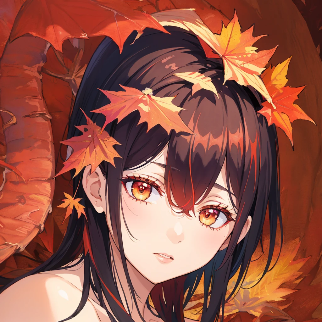(best quality),(masterpiece:1.2), (colorful:0.9), (ink splashing),(color splashing),((watercolor)), clear sharp focus,
(portrait goddess of autumn:1.5), cute expression,elegant red colored haircut, beautyfull detailed face and eyes, elegant goddess clothing, autumn forest background,
colorwater