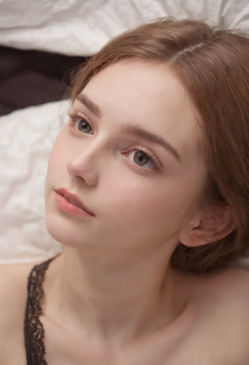 (masterpiece, best quality:1.1), (a selfie of a 1 girl, taken with iphone camera), (nphot, night, dark room, camera flash:1.2), pale skin, skinny, short brown fair, messy hair, no bra,
, lies on the bed, head on the pillow, (top view, top angle:1.2), (detailed skin, detailed skin texture:1.4), POV, looking at the viewer, 、blonde, teen, haviex, big , masterpiece, high details, best quality, ((best quality)), ((masterpiece)), (detailed), perfect face girl 12 year old smaying in bed looking up sucking , ((best quality)), ((masterpiece)), (detailed), perfect face girl