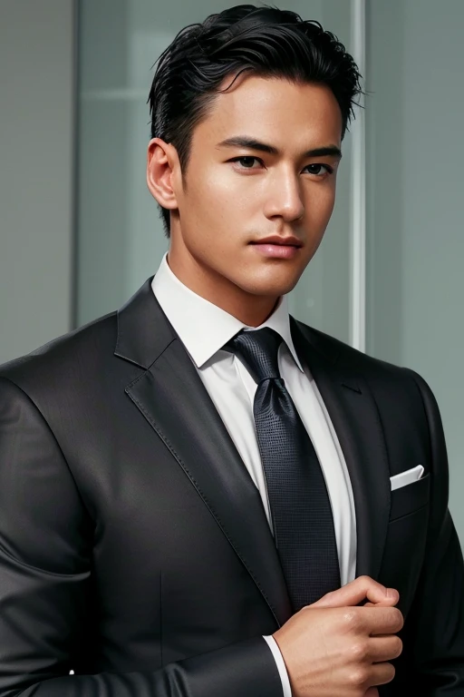 a man, businessman, professional, suited up, wearing a suit and tie, sharp dressed man, stylish, groomed, clean-cut appearance, well-dressed, formal attire, elegant suit, tailored suit, crisp white shirt, neatly knotted tie, polished shoes, formal wear, confident posture, sophisticated look, professional businessman, well-groomed hair, composed and serious expression, confident gaze, standing tall, commanding presence, executive look, elegant fashion, smart and sophisticated, modern businessman, successful entrepreneur, powerful appearance, business attire, corporate style, professional image, professional demeanor, high-status individual, self-assured, determined, stylish accessories, leather briefcase, elegant watch, professional demeanor, high-status individual