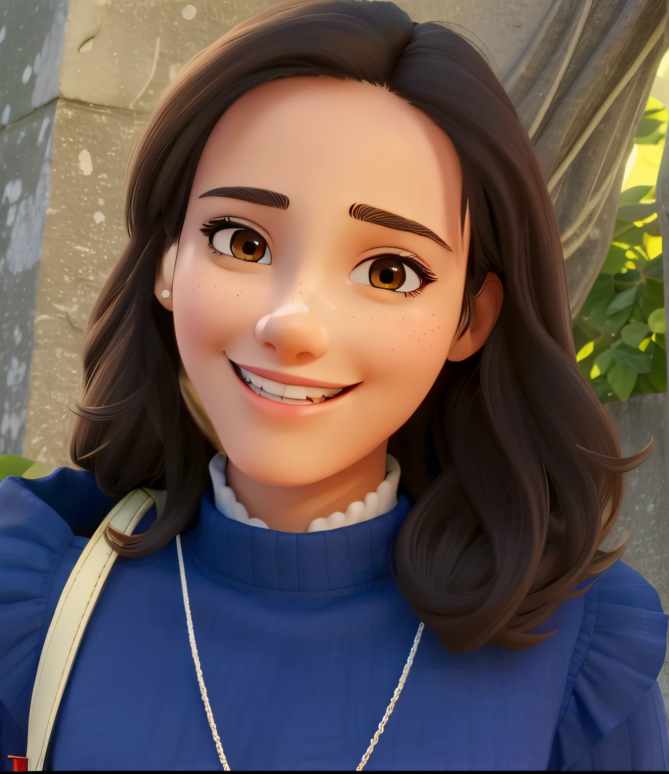 (best quality,masterpiece:1.2),woman,ultra-detailed,brown eyes,smiling