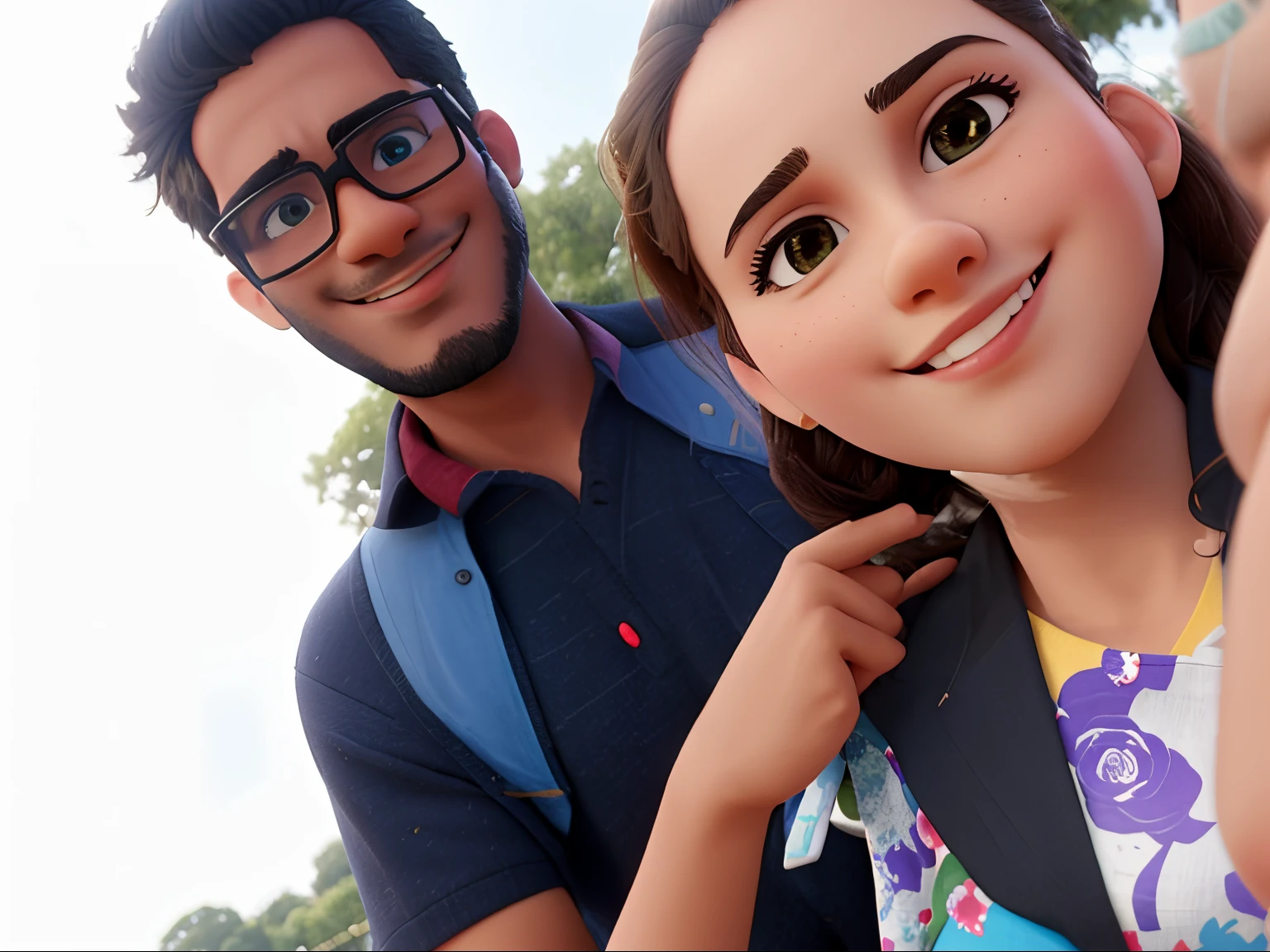 there is a man and a woman standing together in a park, vacation photo, 8k selfie photograph, candid picture, jayison devadas, lovely couple, selfie photo, in love selfie, very clear picture, shot on nikon z9, 👅 👅, by Max Dauthendey, at college, cute photo, candid photo, with a kid, selfie photography