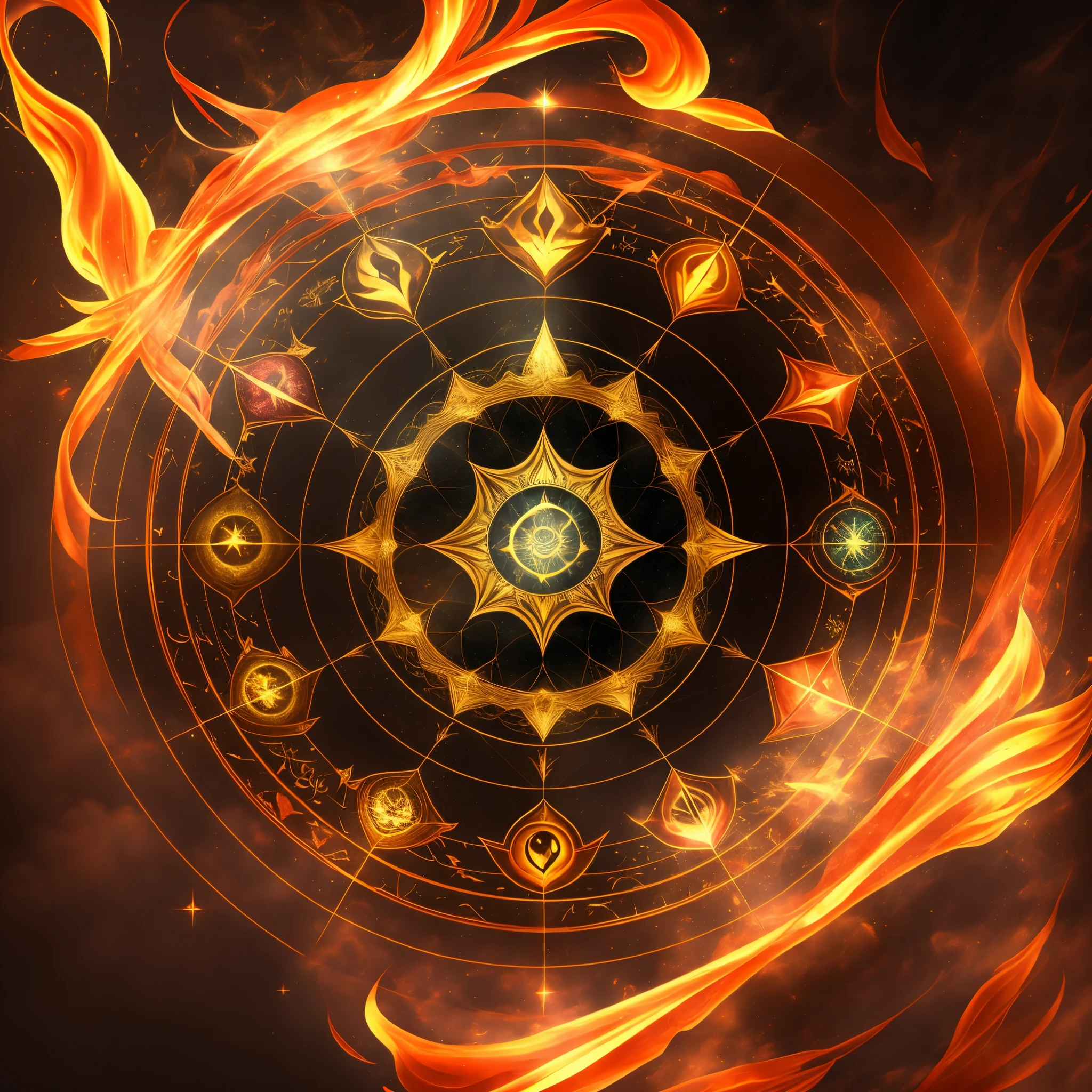 Create an image of the zodiac sign of Capricorn with flames on the sides and inside a circle for a logo --auto --s2