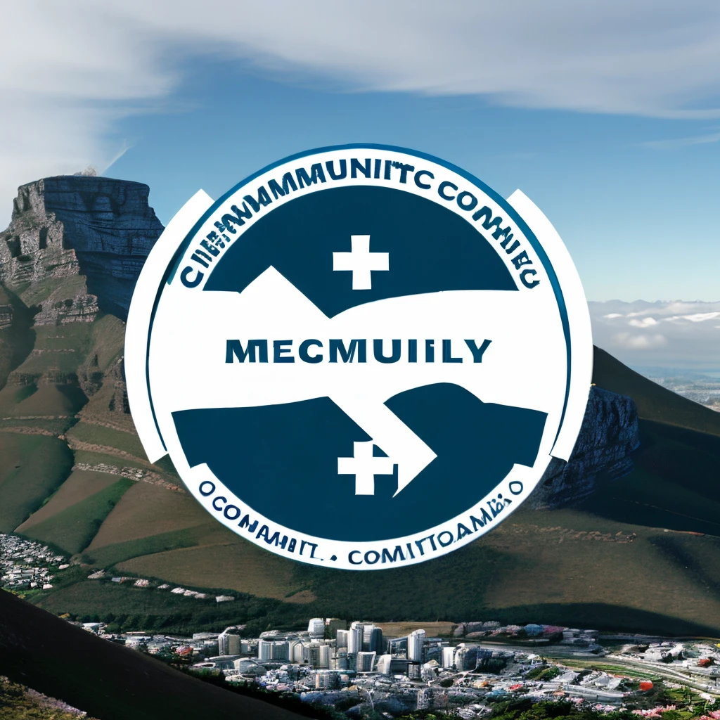 Take the community medics NPO logo and put on table mountain, Cape town