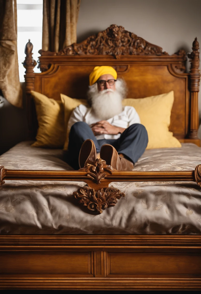 Base model of a handsome middle age indian man , handsome face ,(penis),nsfw, homoerotic, grey hair, glasses , simple kurta