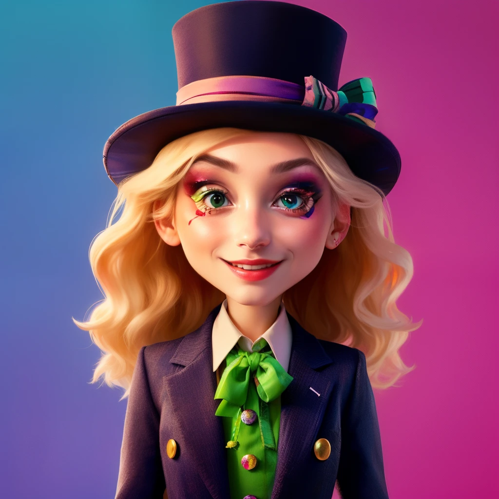 make a mad hatter image with your makeup