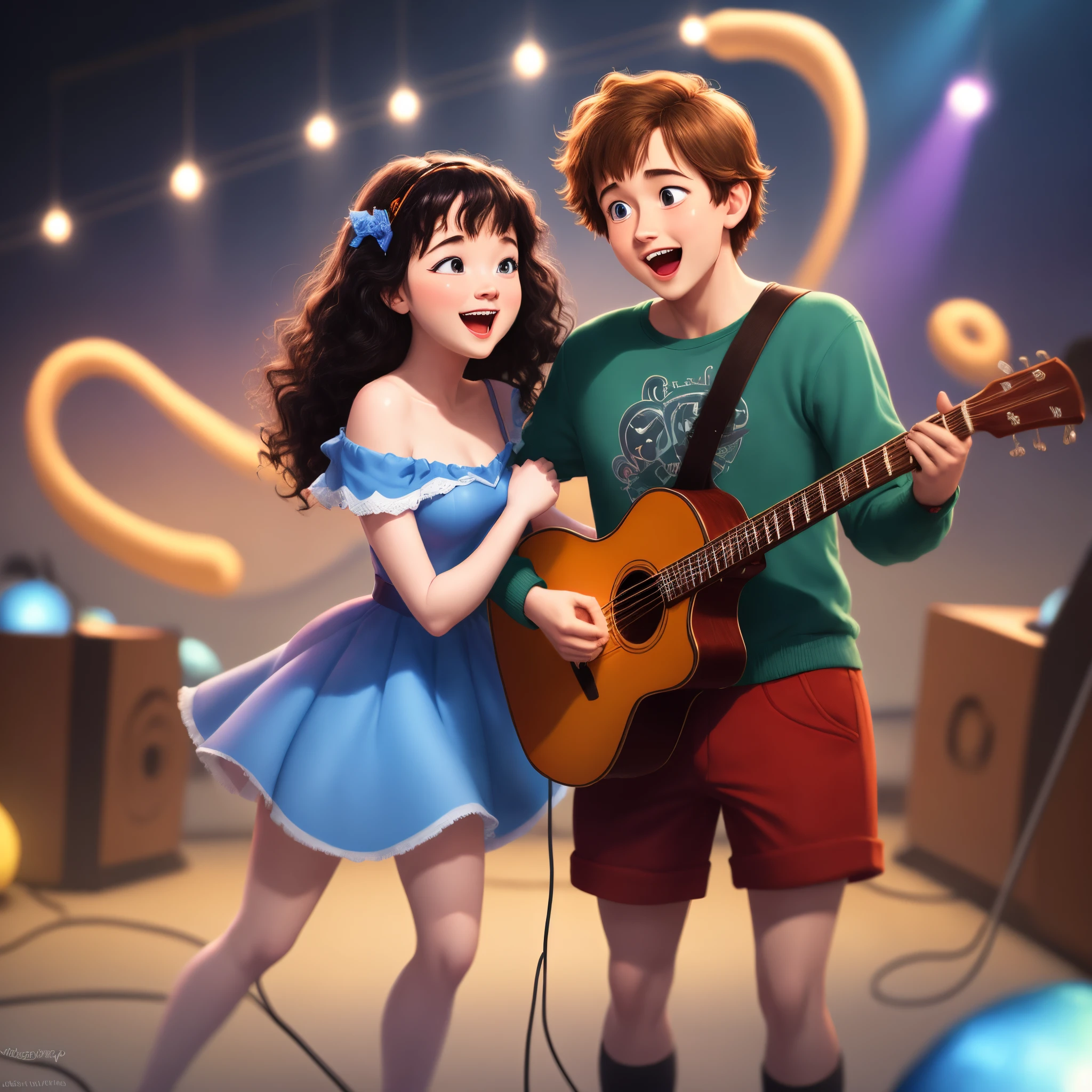 Disney-Pixar style duet,