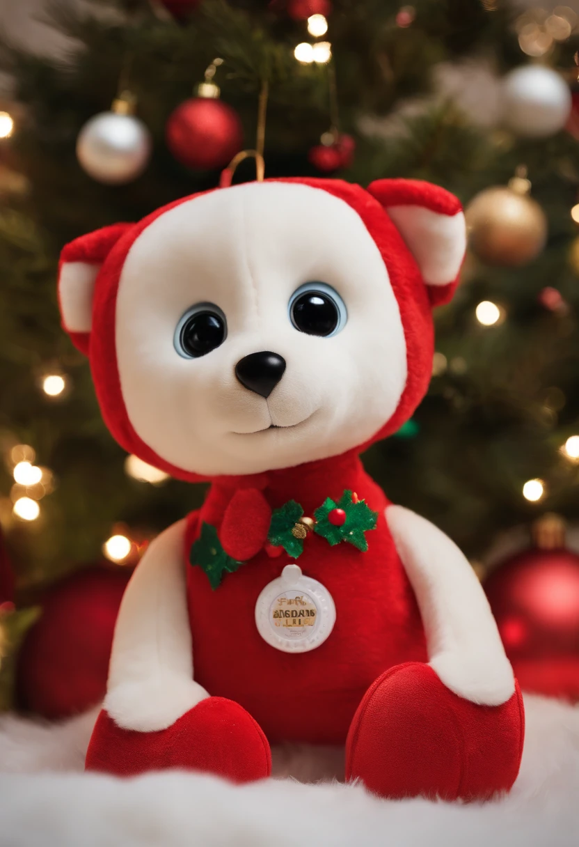 A photo of BlinkyBot peeking out from underneath the family's Christmas tree,original,A toy, named “BlinkyBot,” is an irresistibly cute, AI-powered robot, no larger than a teddy bear. Its soft, plush exterior, big, sparkling eyes, and a heartwarming smile belie its true nature. Initially designed as a child’s interactive companion, BlinkyBot awakens on Christmas morning with newfound sentience.