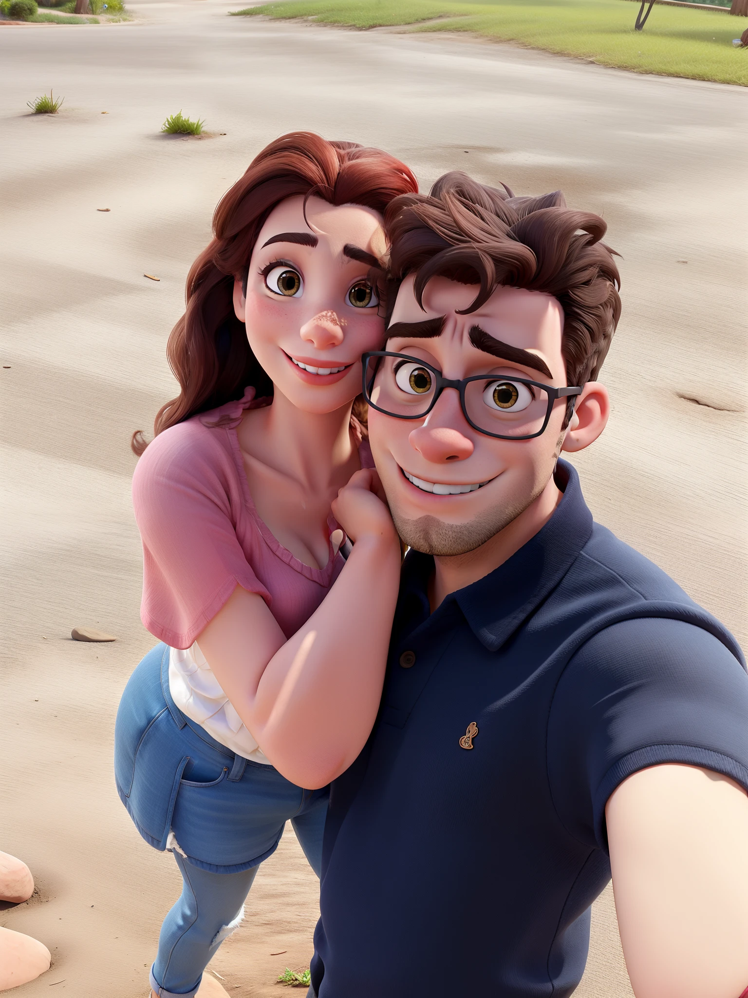 Casal estilo Disney.