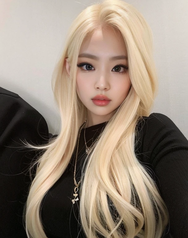 chica rubia con pelo largo y piercings posando para una foto, Ava Max, cabello rubio muy, very pale, extremely pale blond hair, ulzzang, Jinyoung Shin, Cabello largo y rubio y ojos grandes, Heonhwa Choe, con pelo largo blanco, maquillaje popular de Corea del Sur, Sakimichan, Su cabello es blanco, con el pelo largo y blanco, Taejune Kim