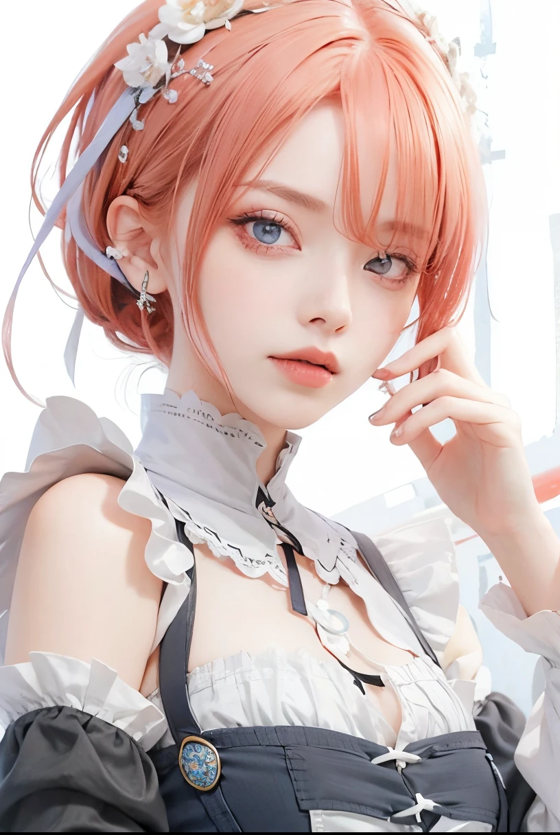 1girl, realistic, ram re zero, red hair, eye detail, redblood eyeball, best quality, high resolution, highly detailed, big brestes