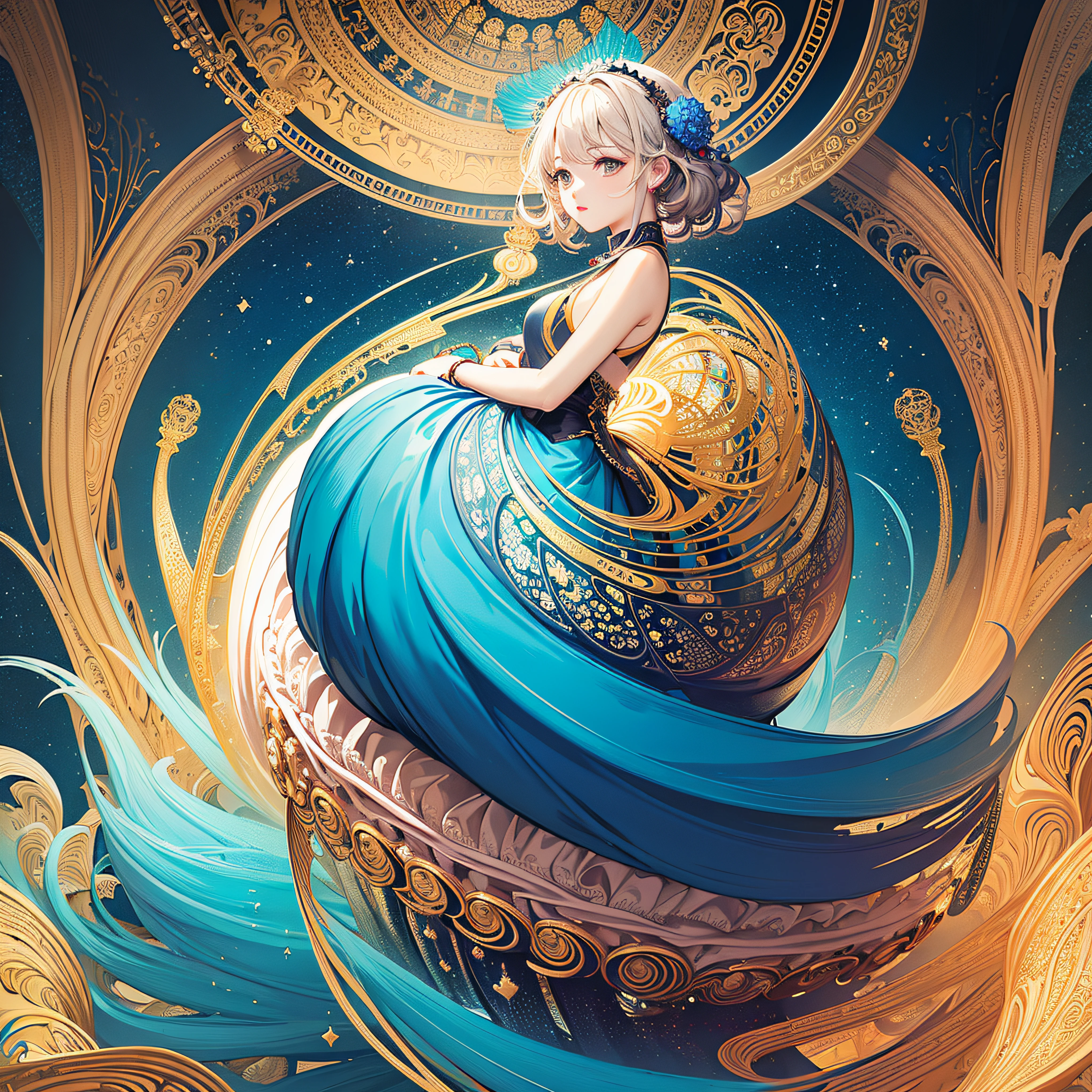 (masterpiece、top-quality、top-quality、Official Art、Beautifully Aesthetic:1.2)、(1girl in)、ighly detailed、(Fractal Art:1.3)、colourfull、Highest Detail Waiting to Start