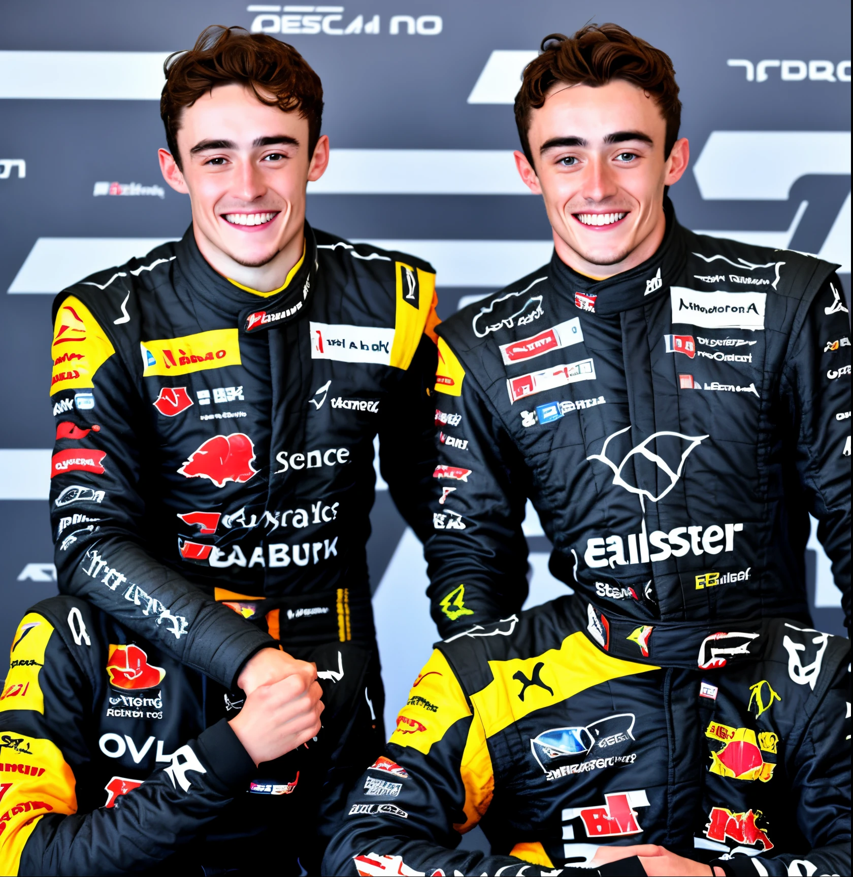 Lando Norris y Charles Leclerc como novios