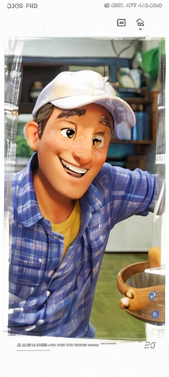 Transforme a imagem em um personagem da pixar
