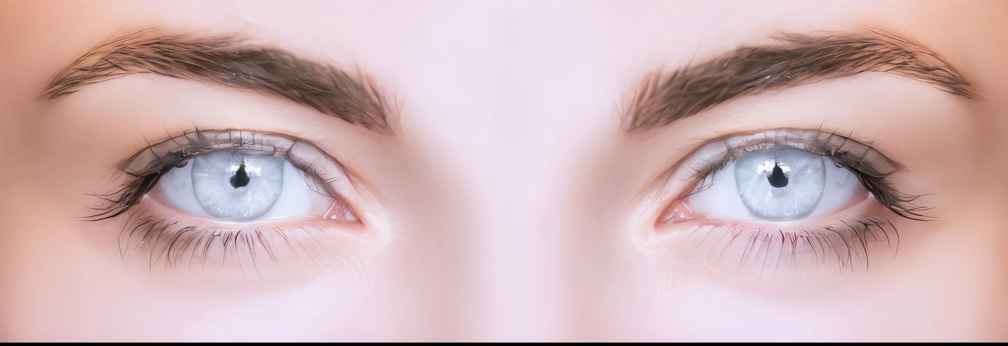 there is a close-up of a woman's eye, olhos detalhados com pupilas, two identical symmetrical eyes, symmetrical pupils, identical eyes, clear, symmetrical eyes, large eyes with visible pupils, coherent symmetrical eyes, symmetric eyes, symmetric eyes, olhos muito brilhantes, perfect symmetrical eyes, beautiful symmetrical eyes