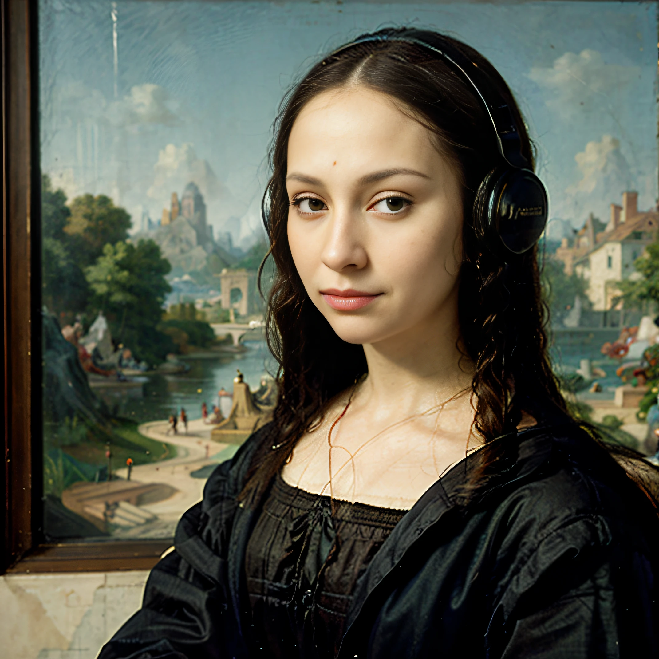 Mona Lisa con auriculares,8k