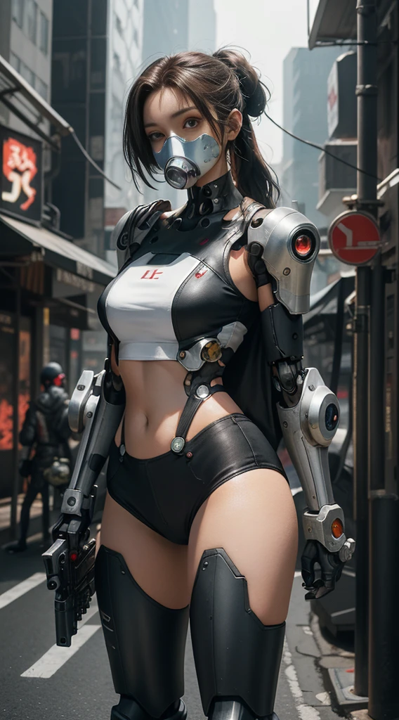 full body view, squatting, nipple, (cyborg body), big breast, full masked head gear, hands behind head, wet dripping pussy, real pussy, looking at camera, wet, dildo,
<lora:robotGirlLora_v10:0.8> ,
<lora:cMechaMusumeC_cV1:0.8> , mecha_musume, ((machanical_parts, headgear, (mechanical body parts)))