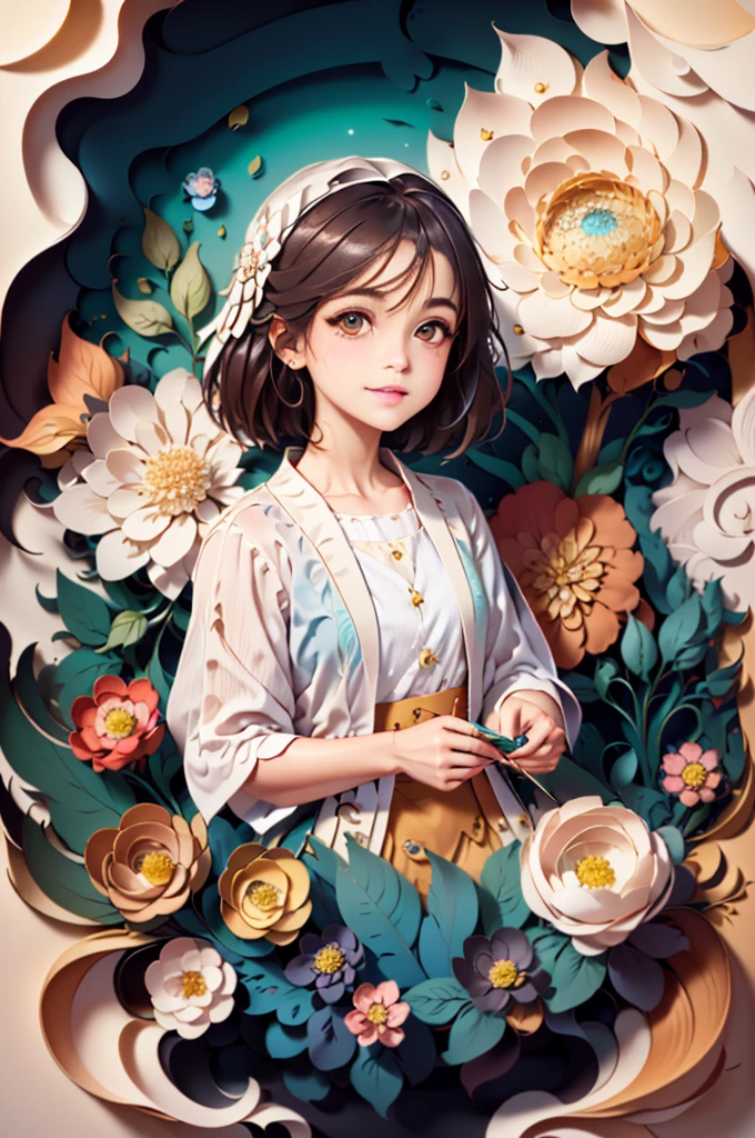 ((((master part))), best quality, Illustrations, belos detalhes brilham,
papel_cortar, girl face details clear to the camera, tree, lua,