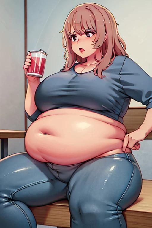 fat, large belly, sitting, fat belly, very fat, large stomach, chubby, miyako Saitou, very fat, safe for work, obese, giant belly, fat, huge, heavy, huge, obese, fat
