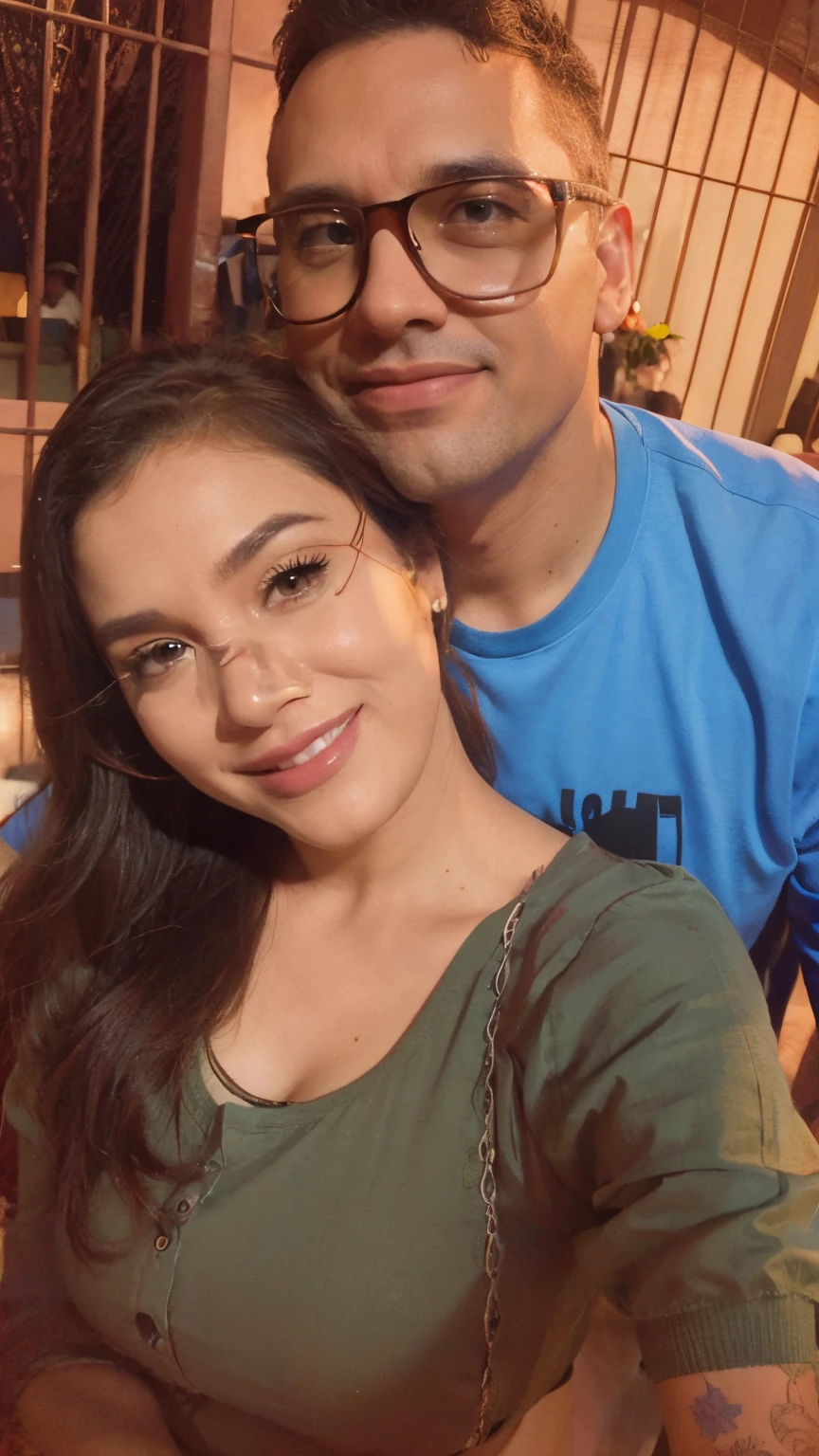 There is a man and woman posing for a picture together - SeaArt AI