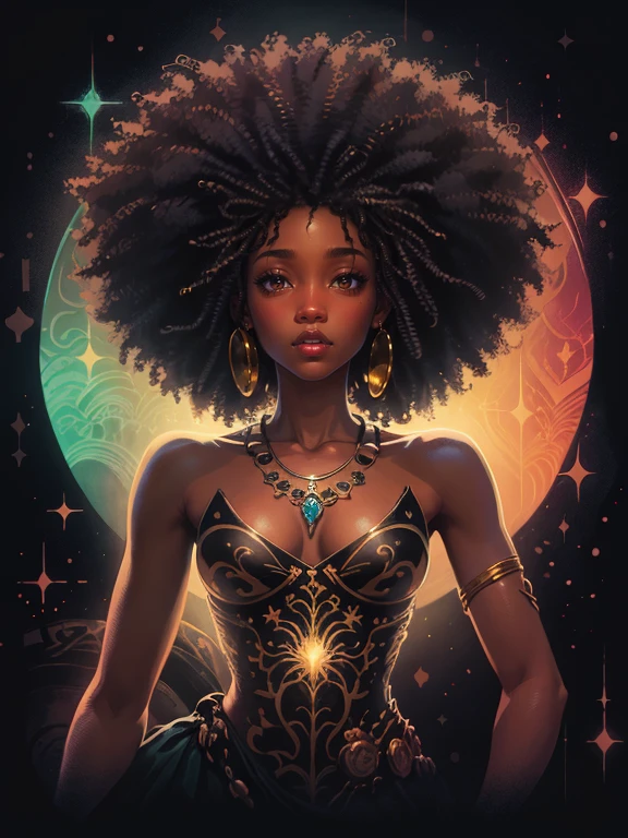 olhos castanhos, mulher negra