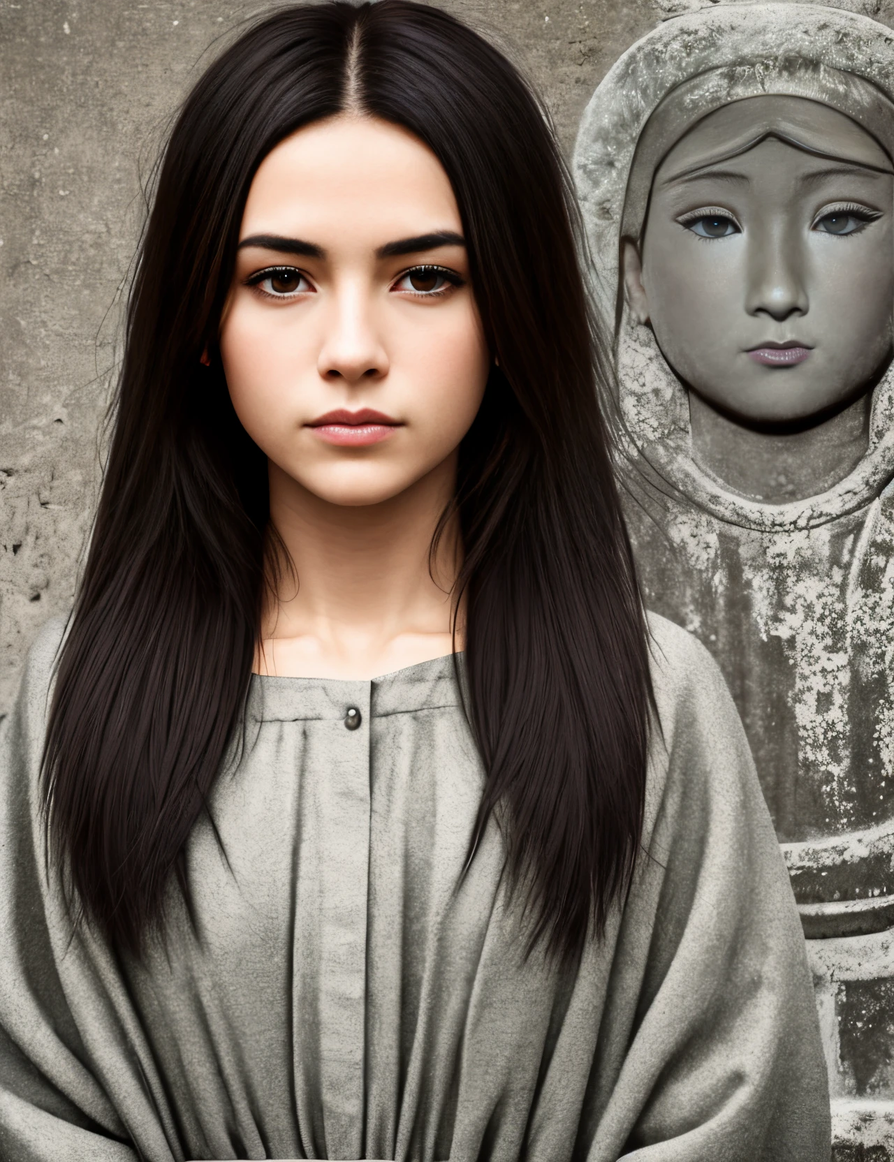 Generates the image of a woman between 22 and 25 years old, de piel clara y pelo rojizo